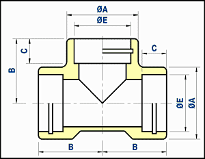 Socket welding or capillary ends<br>equal