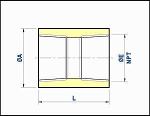 straight coupling - threaded