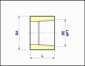 half coupling - threaded