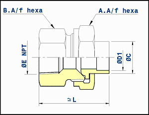 female union connector - socket welding or capillary ends x female thread